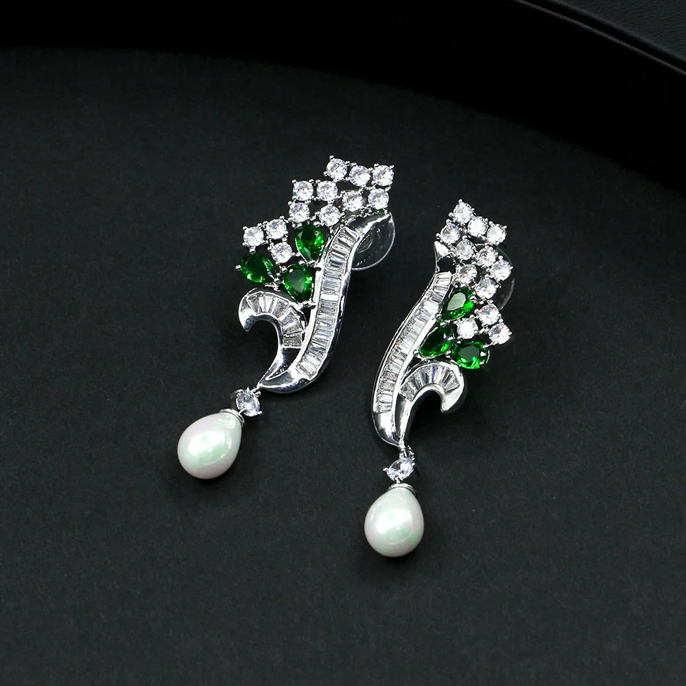 

genuine Luxury brand real jewels Hot selling diamond studded Tassel Earrings, Korean jewelry, long earrings, fashion wedding acc