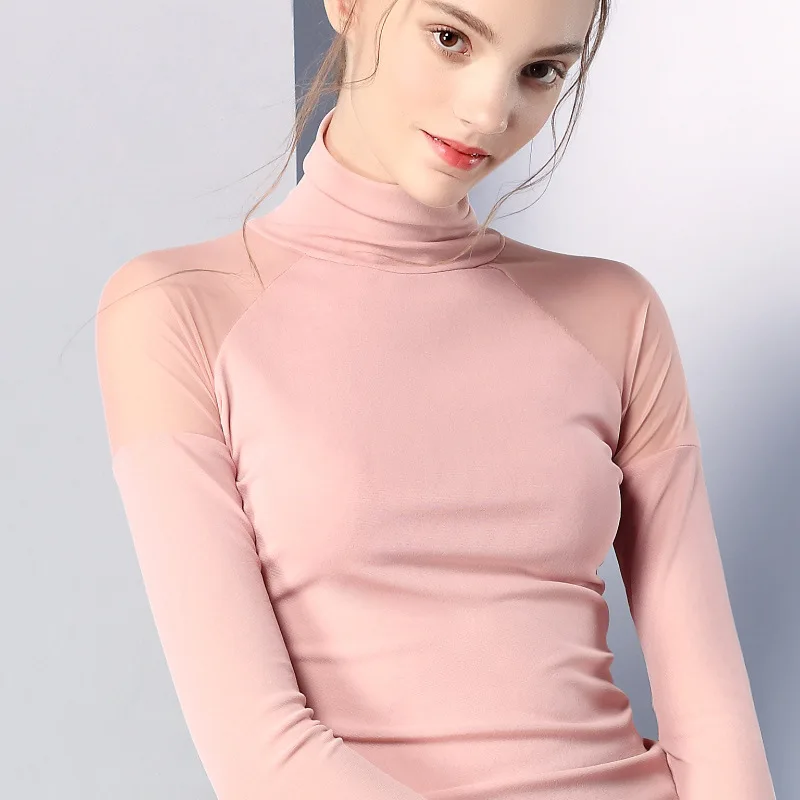 

2020 autumn new high-neck maternity t-shirt long-sleeved White