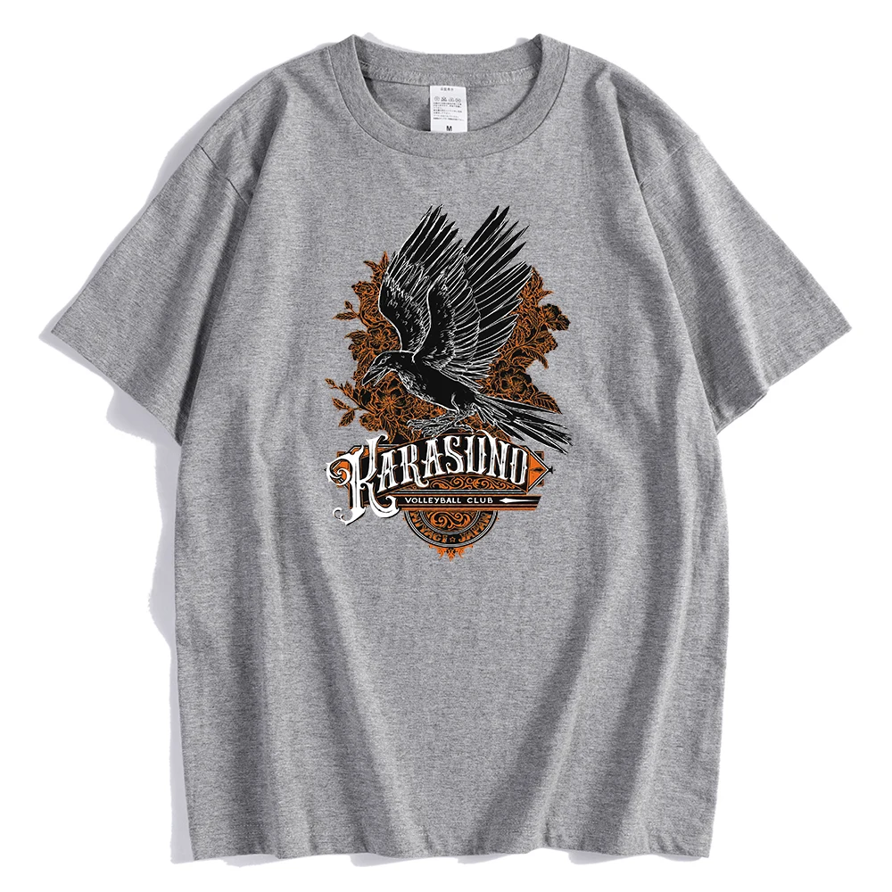 

Футболка Haikyuu Karasuno мужская с забавным принтом, дышащая спортивная мягкая рубашка, уличная одежда оверсайз