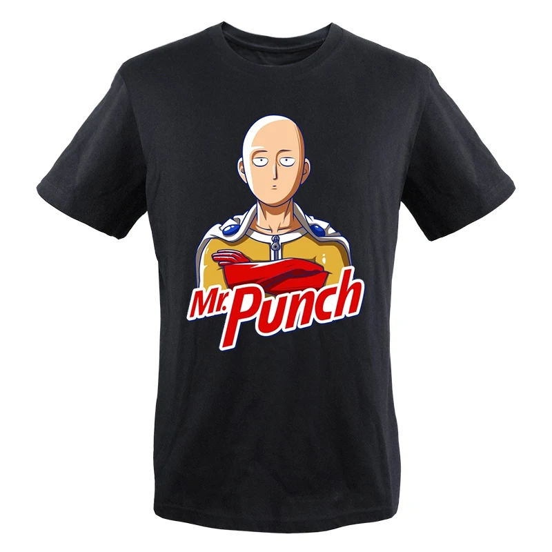 

One Punch Man Funny Graphic Tshirts Summer Male Anime Kawaii Saitama Manga T-Shirt Crewneck Harajuku Streetwear Camisa Masculina