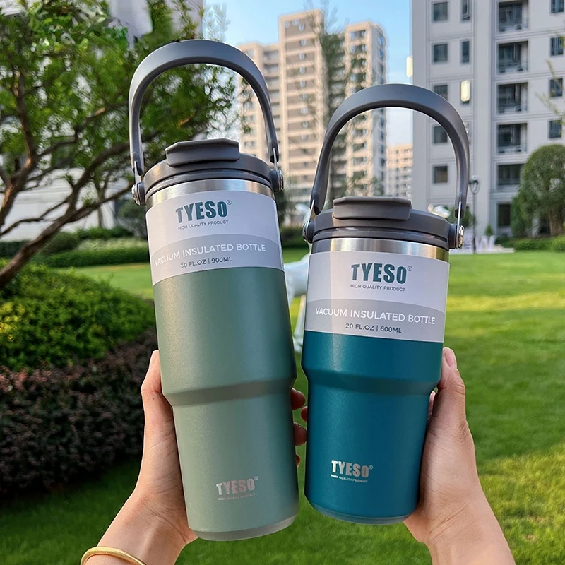 

600ml 750ml 900ml Coffee Cup Thermal Vacuum Mug Stainless Steel Non-slip Leak-Proof Thermos Insulated Cup Milk Tea Water Bottle