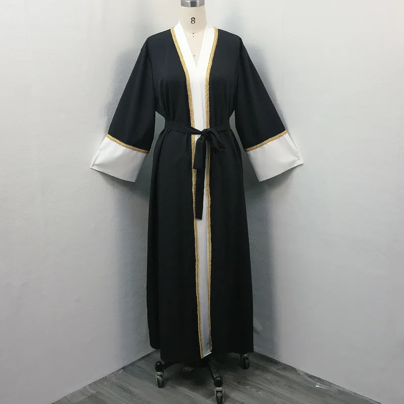 Women Muslim Coat Long Dress Abaya Dubai Cardigan Muslim Robes Kimono Abrigo Mujer Largos Musulmana Tunic