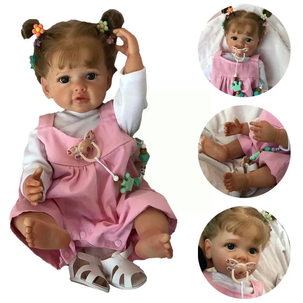 

55cm Reborn S Full Body Silicone Waterproof Toddler Sof Painting Multiple Layers Lifelike 3d Girl Skin S9s8