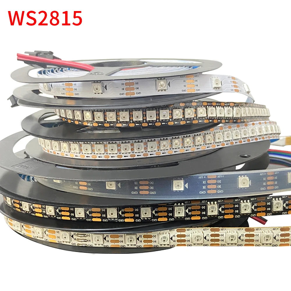 WS2815 WS2812B WS2811 LED light strip 5050 lamp beads neon sign smart pixels addressable dual signal RGB full color LED strip