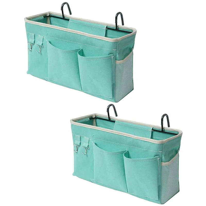 2 Pack Bedside Caddy/Bedside Hanging Storage Bag For Bunk Beds Dorm Baby Room To Organize Magazine