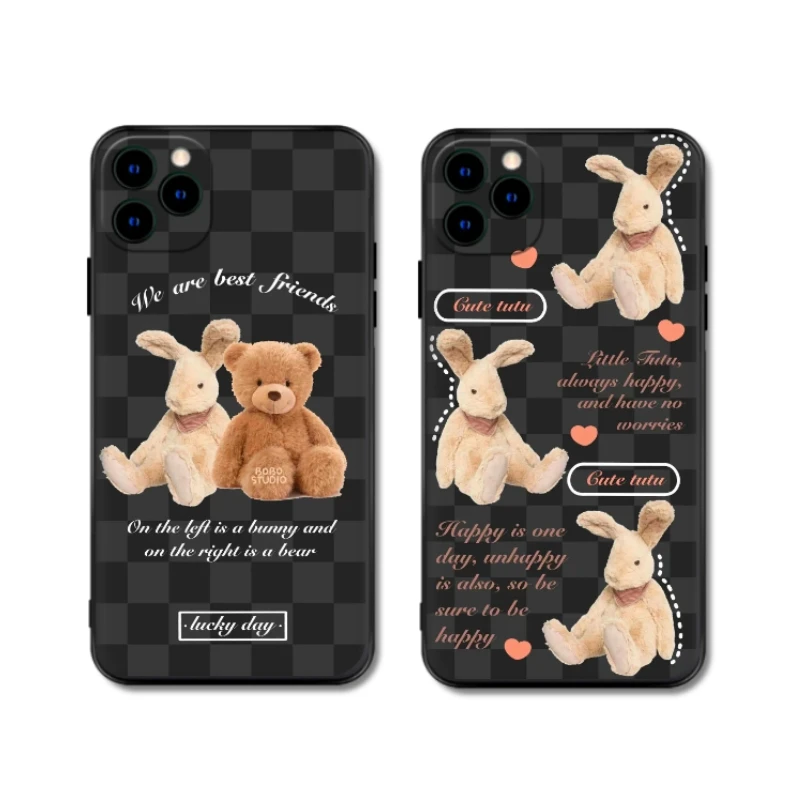 

Итальянский мягкий чехол с милым медведем для Iphone 13 12 11 Pro Max Mini 7 8 6 Plus Xr X Xs Max Se, чехол для телефона, модные игрушки, чехлы