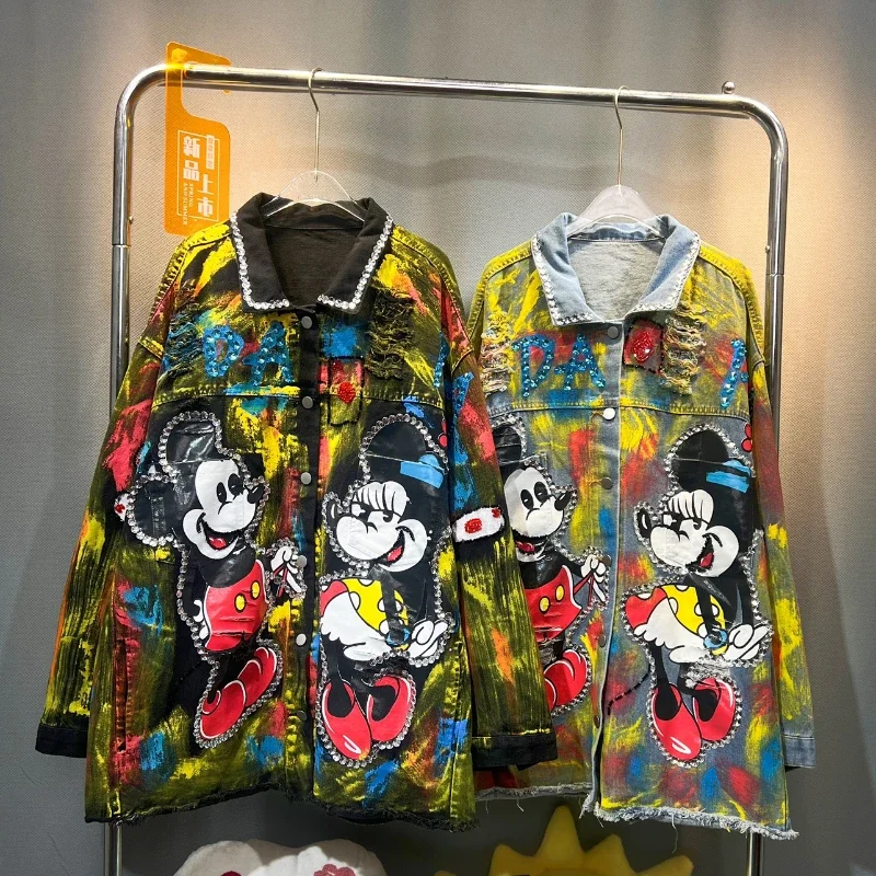 Новинка Осень-зима 2023 пальто для тяжелой промышленности с изображением граффити