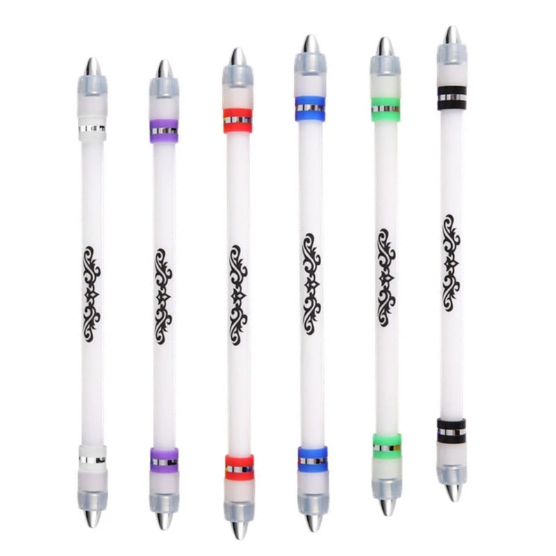 

Novelty Flash Spinning Pen Non Slip Rolling Rotating Pen NO Refill Relief Stress Exercise Finger for Office Worker Child