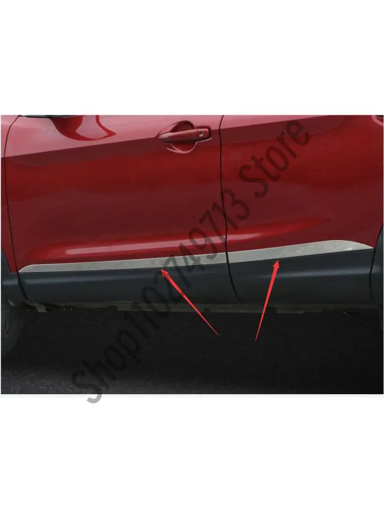 

CHROME SIDE DOOR BODY MOLDING TRIM COVER LINE GARNISH PROTECTOR ACCESSORIES for Nissan Qashqai j11 2016 2017 2018 2019