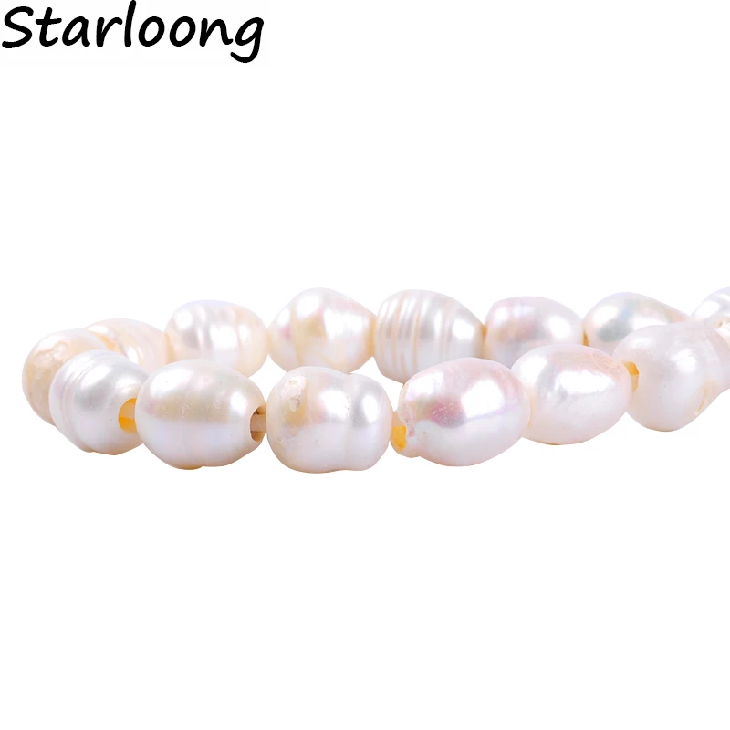 

1pack/lot AA quality hole 3.5mm dia 12-13mm oval rice shape natural freshwater pearl beads jewelry DIY for necklace bracelet