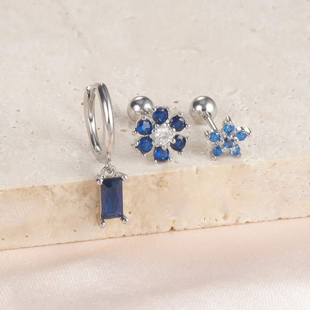 3 шт. серьги-гвоздики в виде фруктов