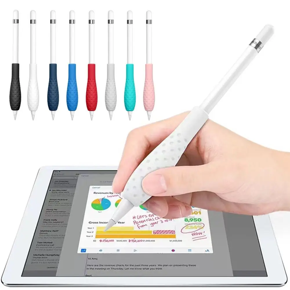 Simple Short Style Silicone Soft Drop-Proof Cover Case Sleeve Non-Slip Protector Skin For Apple Pencil 1/2 For Ipad Pencil Skin