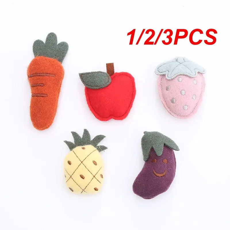 

1/2/3PCS Cat Grass Plush Toys Mint Plush Toys Pet Products Fruit Vegetable Felt Series Training Toy Catnip Pet Supply Household