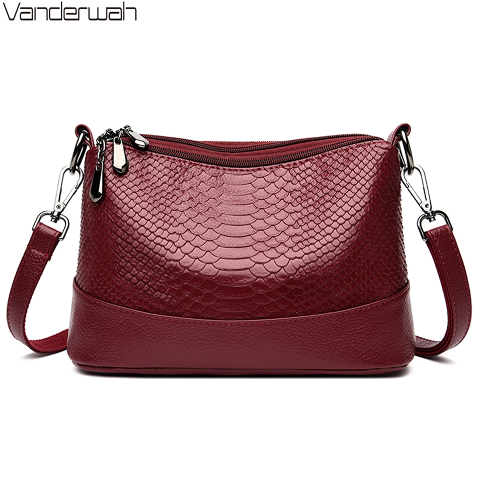 

Fashion Snake Pattern Bag Ladies Luxury Handbags Designer Messenger Bags for Women Three-layer Main Bag Tendencia 2020 Mujer
