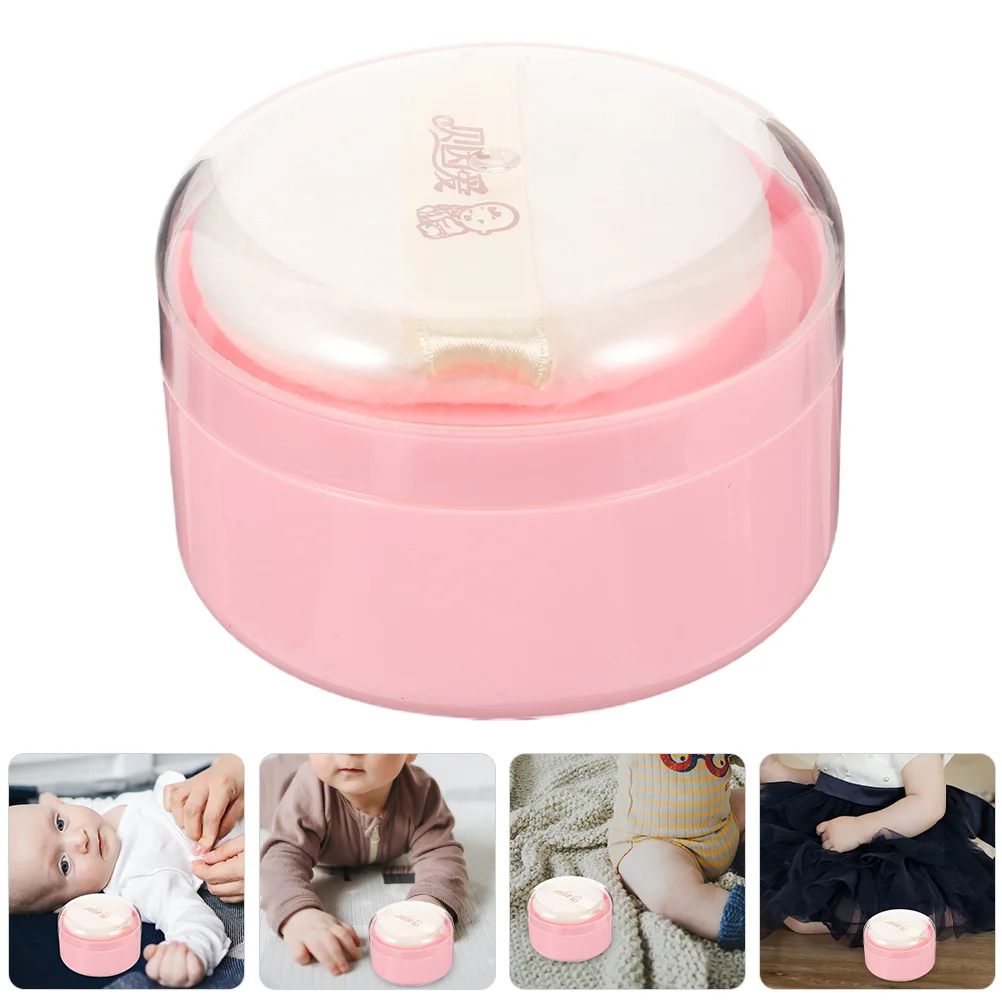 

Baby Powder Puff Holder Empty Baby Powder Container Loose Powder Storage Box with Puff