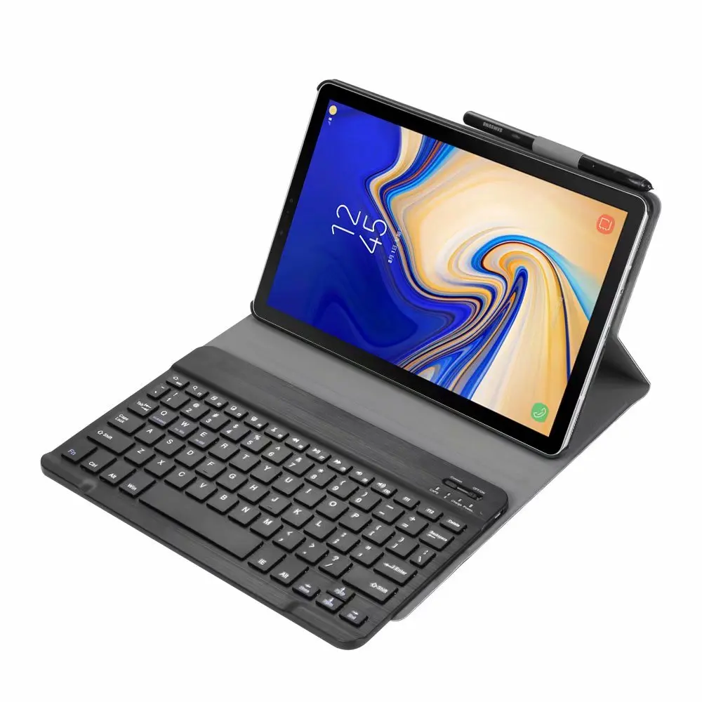 

PU Leather Tab S4 10.5" Tablet PC Case For Samsung Galaxy Tab S4 10.5 SM T830 T835 T837 Bluetooth keyboard Protective Cover +pen