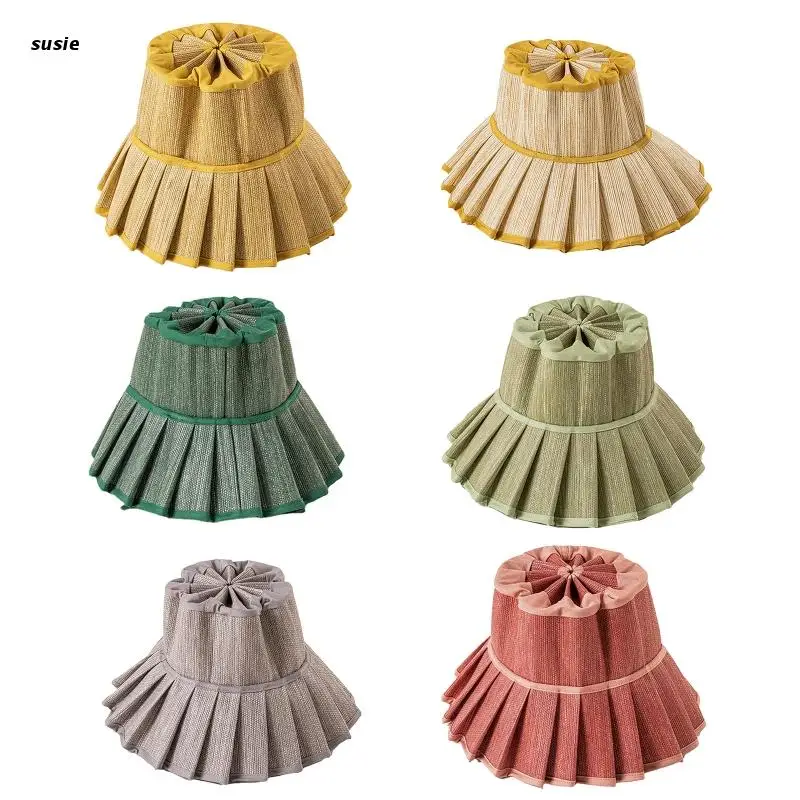 

Летняя Детская плиссированная шляпа, соломенная шляпа для мальчиков и девочек, детская соломенная шляпа для отпуска