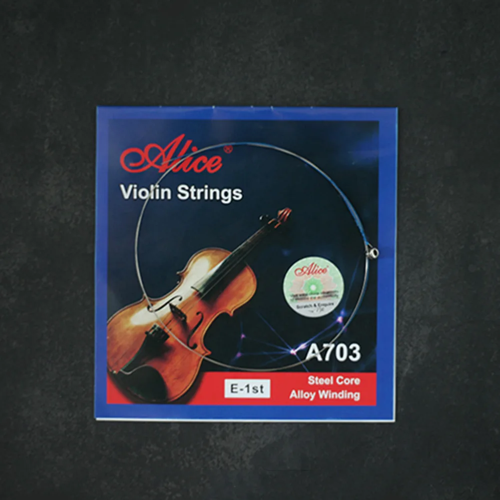 

Violin Silver Wound E A D G Single Strings Replacement For Full Size Violins For 1/2 1/4 1/8 3/4 4/4 Full Size Steel Core String
