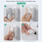 Настенный автоматический набор аксессуаров для ванной комнаты, держатель для зубной щетки