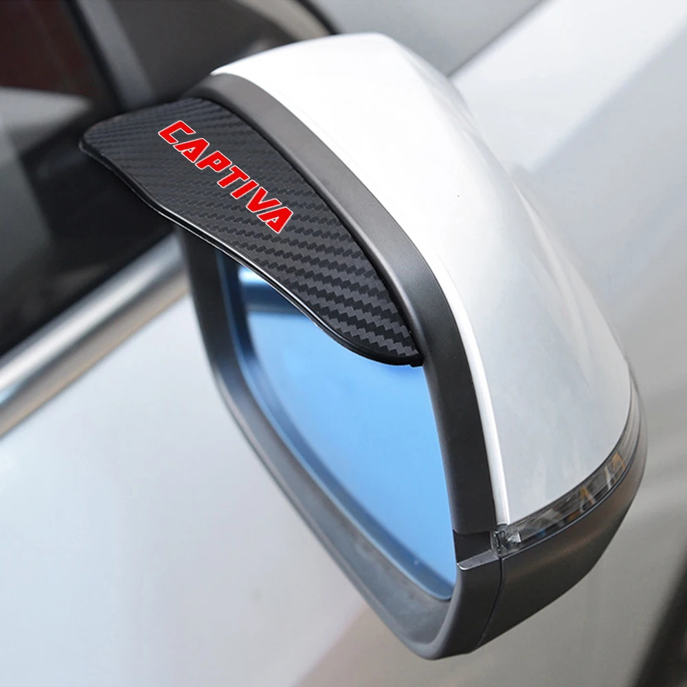 

2pcs Car Rear View Mirror Rain Eyebrow Visor Carbon Fiber For Chevrolet Chevy Captiva 2008-2023