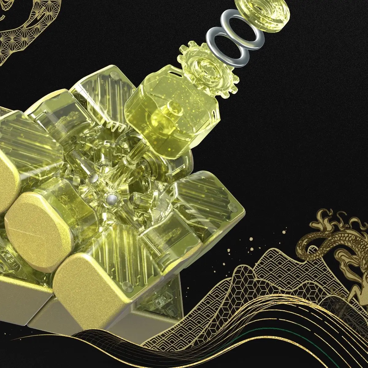 Магнитный левитационный кубик гань13маглев Ограниченная серия зима 2022 магнитный