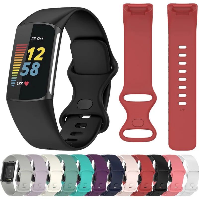 

Sport Soft Silicone Strap for Fitbit charge6 Band Bracelet Wristband for Fitbit charge5 Replacement Accessories Watchband