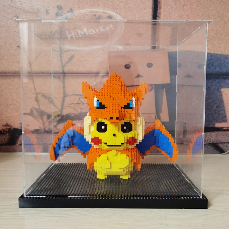 

1910 шт. 16170 алмазные блоки Пикачу косплей лед вульпик чармандер мирк Модель 3D Строительные блоки Аниме фигурки для игрушек