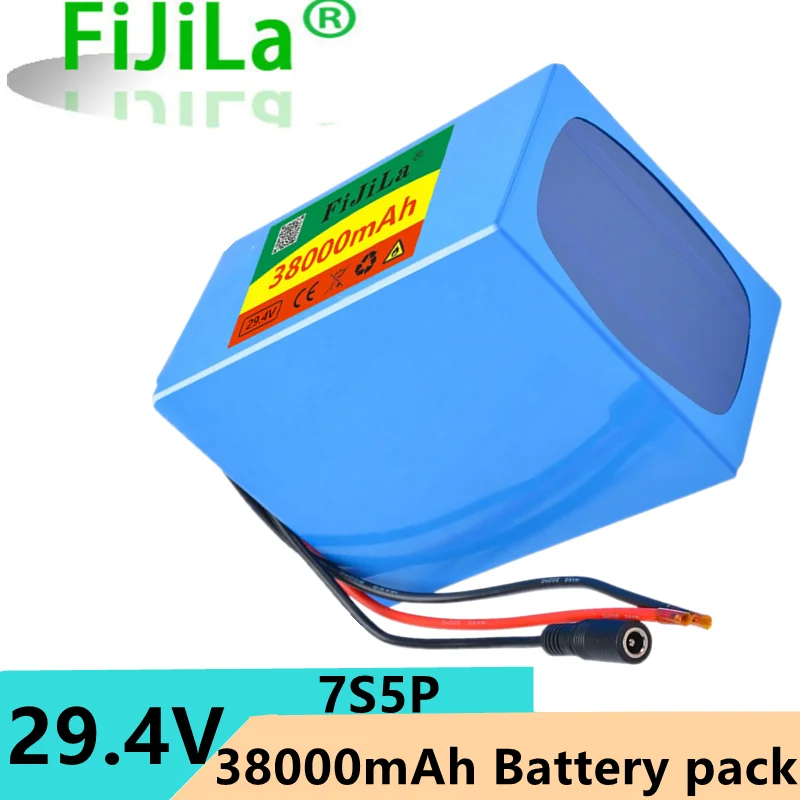 

24V 38Ah 7S5P Batterij 250W 29.4V 38000Mah Lithium Ion Batterij Voor Rolstoel Elektrische Fiets Pak met Bms + Lader