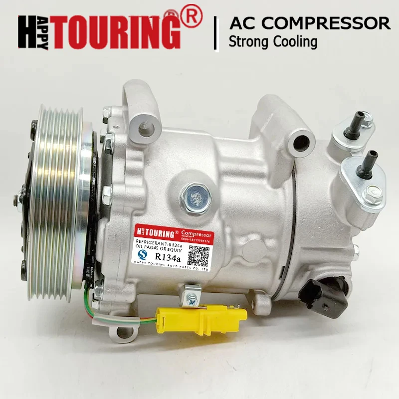 

Компрессор кондиционера для Peugeot 307, Peugeot 207, 307, 408, Citroen C2, C4 SD6C12 9651910980 9671216280 9659875780 9678656080 6453QK 6453WL