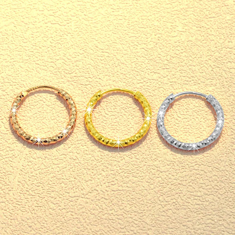 

Earrings for Women S925 Colored Gold-Plated Sterling Silver Starry Sky Ear Ring Simple Colorful Silver Small Circle Earrings for