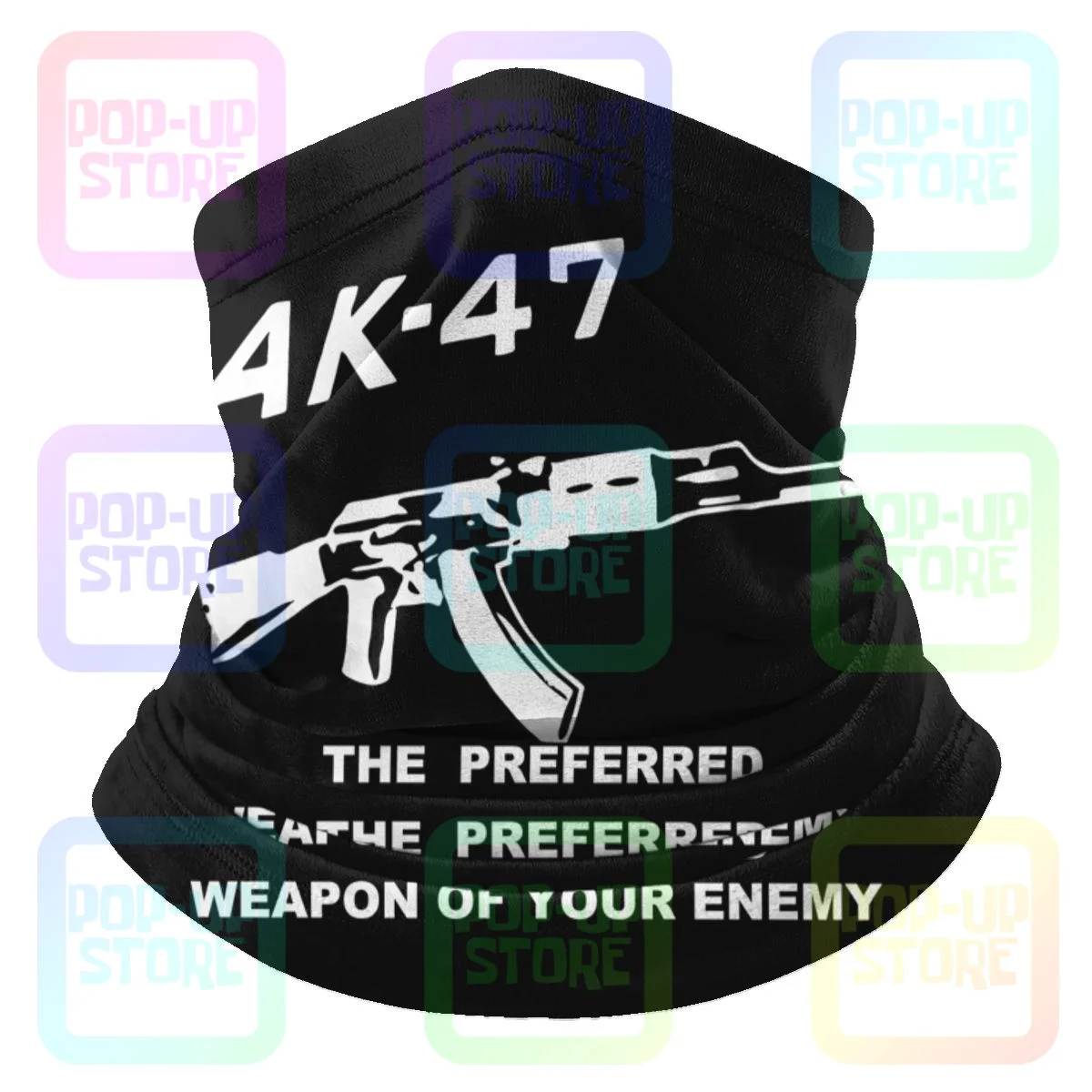 Женское предпочтительное оружие логотип вашего врага гетры на шею из микрофибры