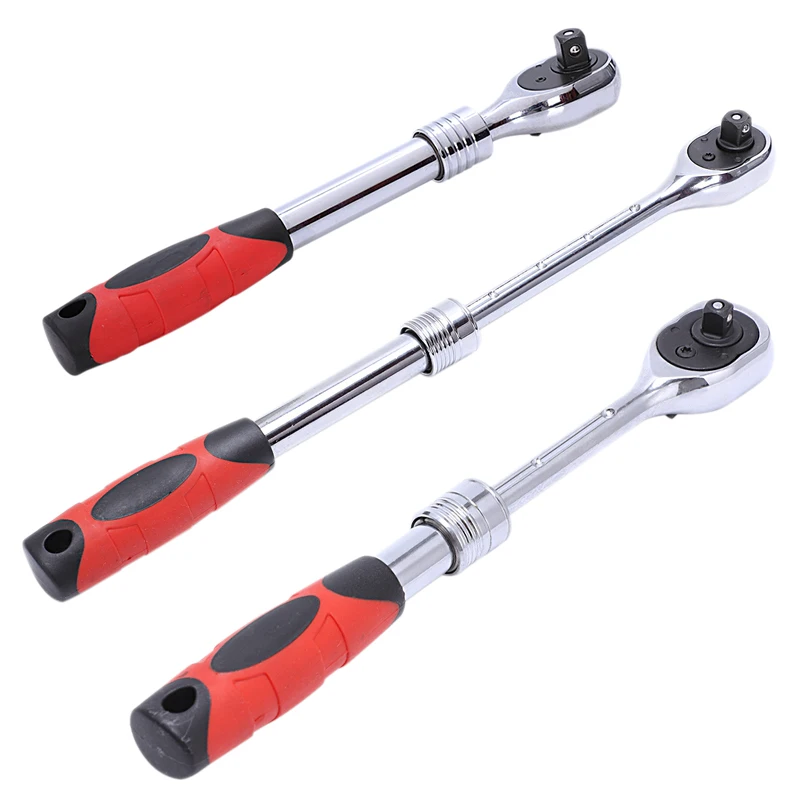 

Two-Way Retractable Fast Ratchet Wrench Long Sleeve Large Flying Wrench 72 Tooth Telescopic Handle Afterburner Tool