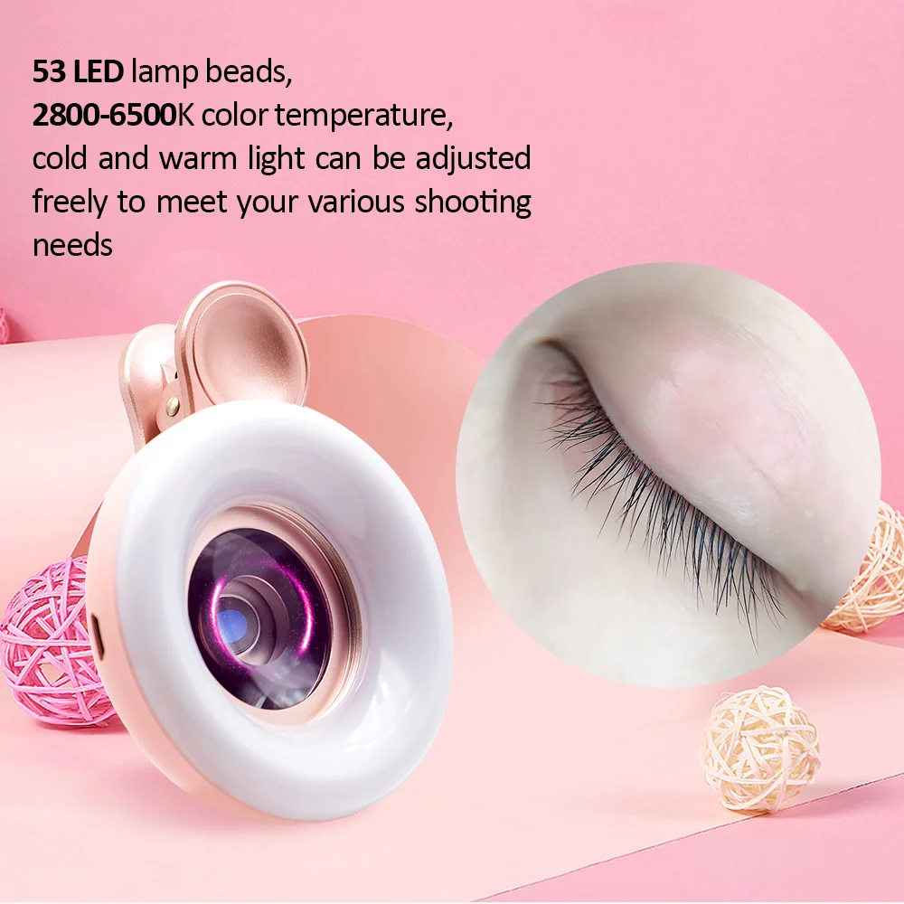 

New Arrival Macro HD Photography Fill Light for Eyelash Extensions makeup Mobile Phone Macro Lens iPhone Android Phone