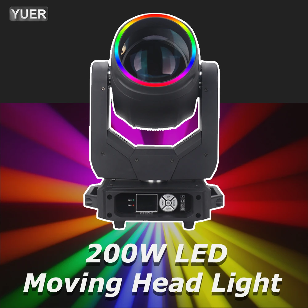 YUER 200 Вт светодиодный движущаяся головка светильник с диафрагмой сценический