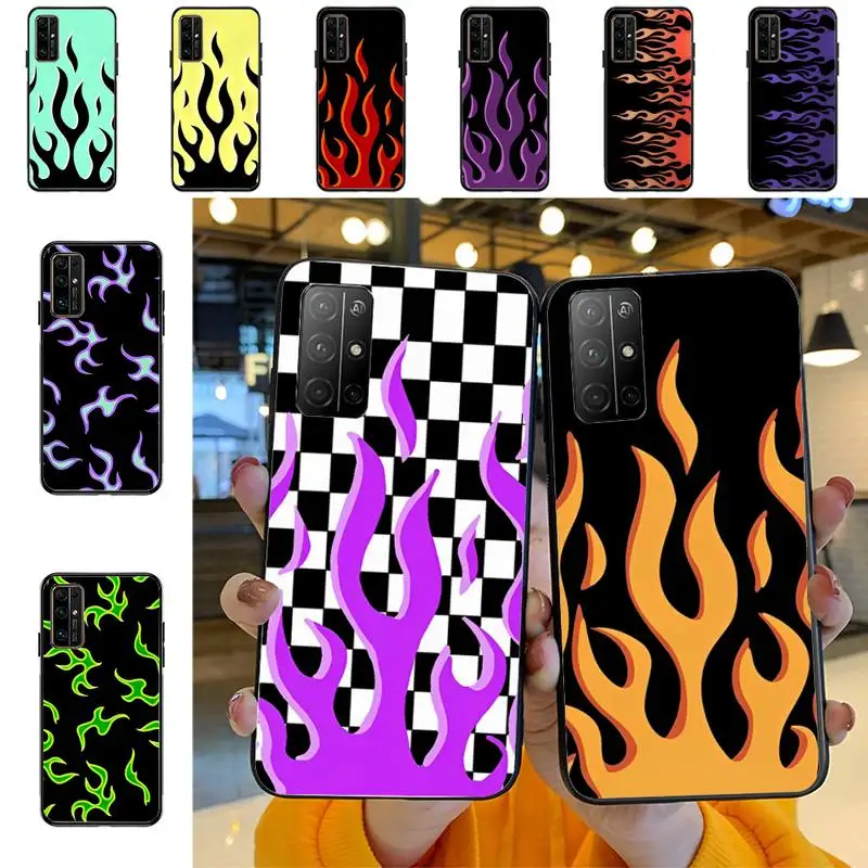 

Flame Painted Fire Pattern Phone Case For Huawei Honor 10Lite 10i 20 8x 10 Funda for Honor9lite 9xpro Coque