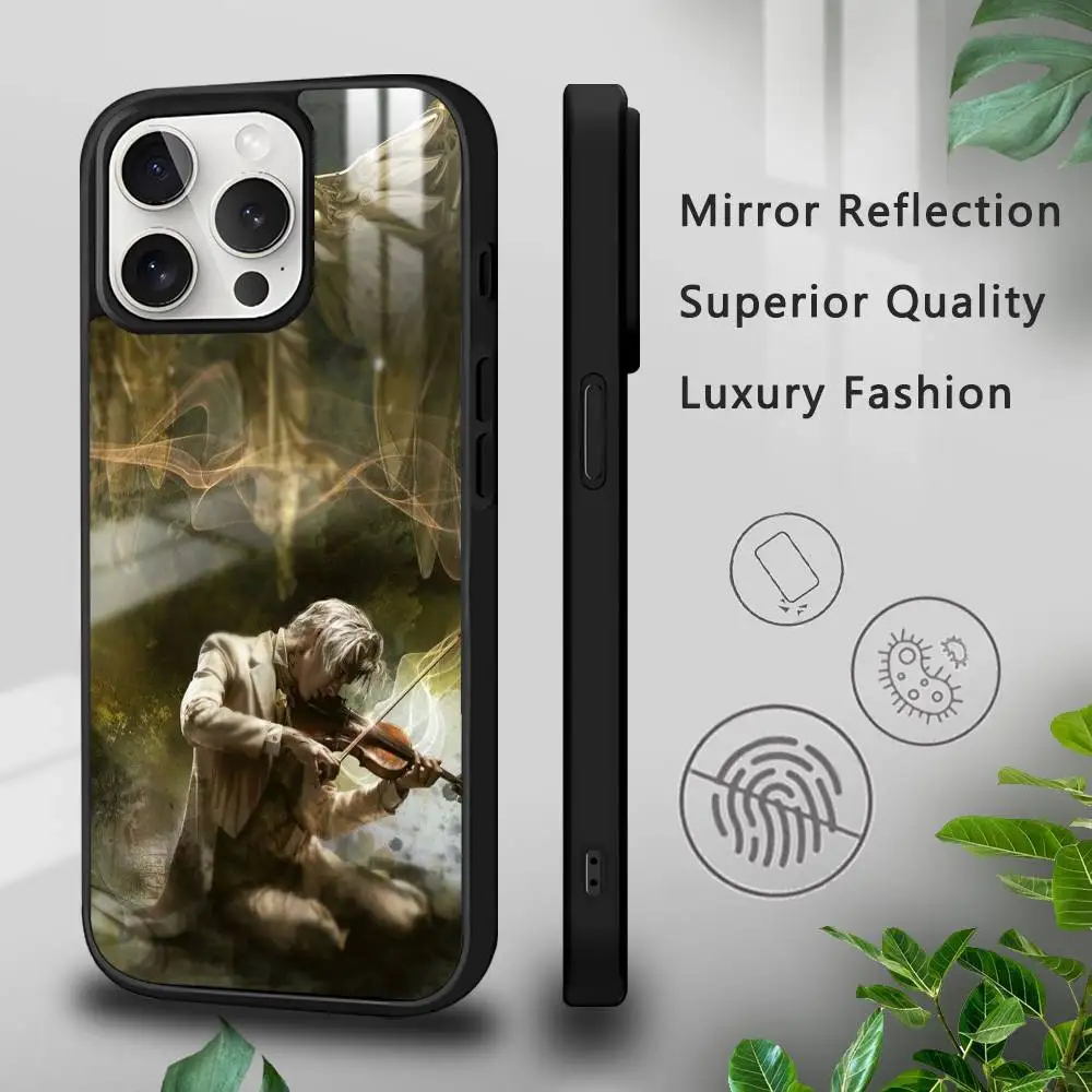 Чехол для телефона Game S-Shadowhunter RuneS для IPhone 16, 15, 14, 13, 12, 11 Pro Max Plus Mini Plus, жесткая зеркальная поверхность, защита Funda (art.: 3920d4873d970) - 3920d4873d970