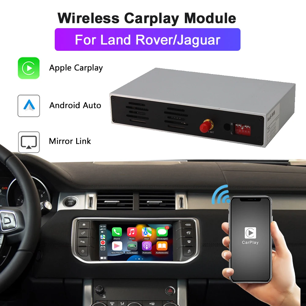 

For Apple Wireless Carplay for Jaguar/Land Rover/XE/XF/Range Rover/Evoque/Discovery 4 Android Auto Ai Box Multimedia USB