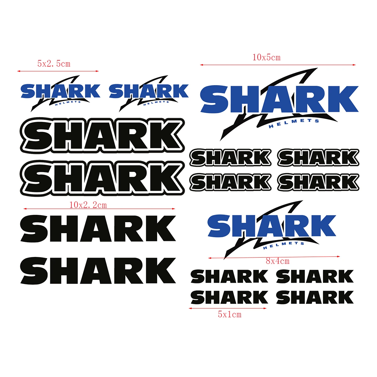 Набор из 16 наклеек на шлем SHARK: высококачественные печатные и вырезанные наклейки для мотоциклов (art.: 3920d9aba8a90) - 3920d9aba8a90