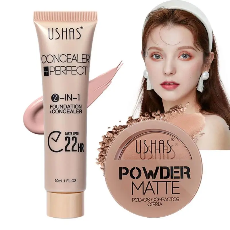 

BB Cream Makeup Powder & Liquid Foundation Waterproof Makeup Primer Long-lasting Makeup Oil Control Concealer Foundation powder
