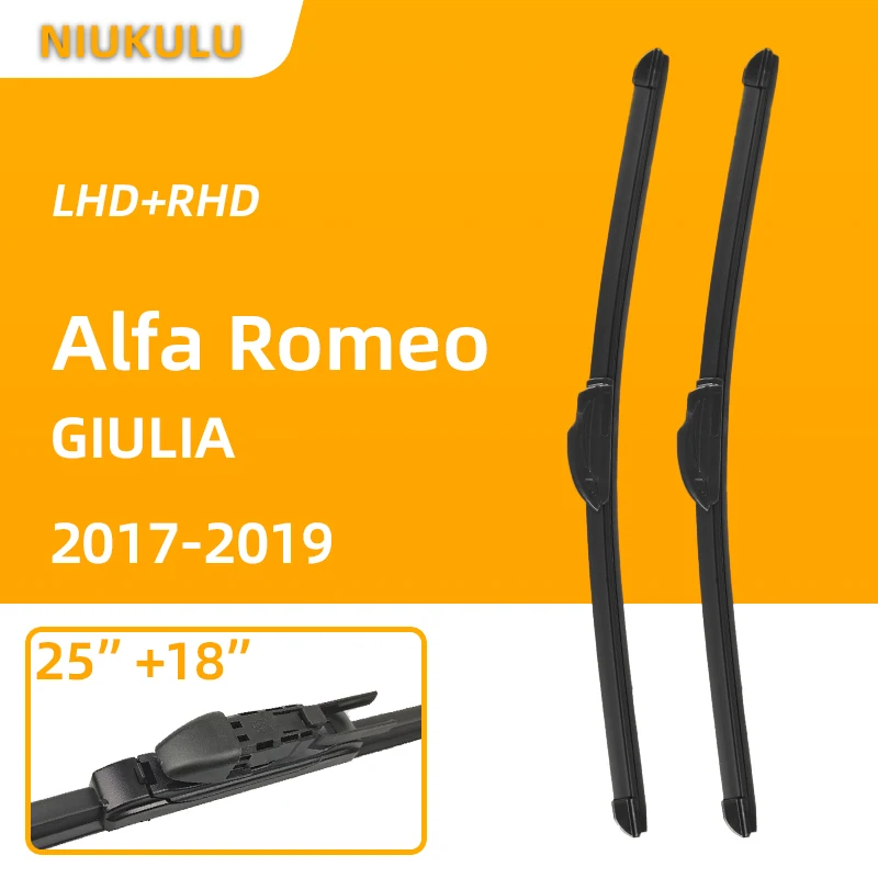 

Щетки стеклоочистителя для Alfa Romeo GIULIA 2017-2019 25 + 18 дюймов