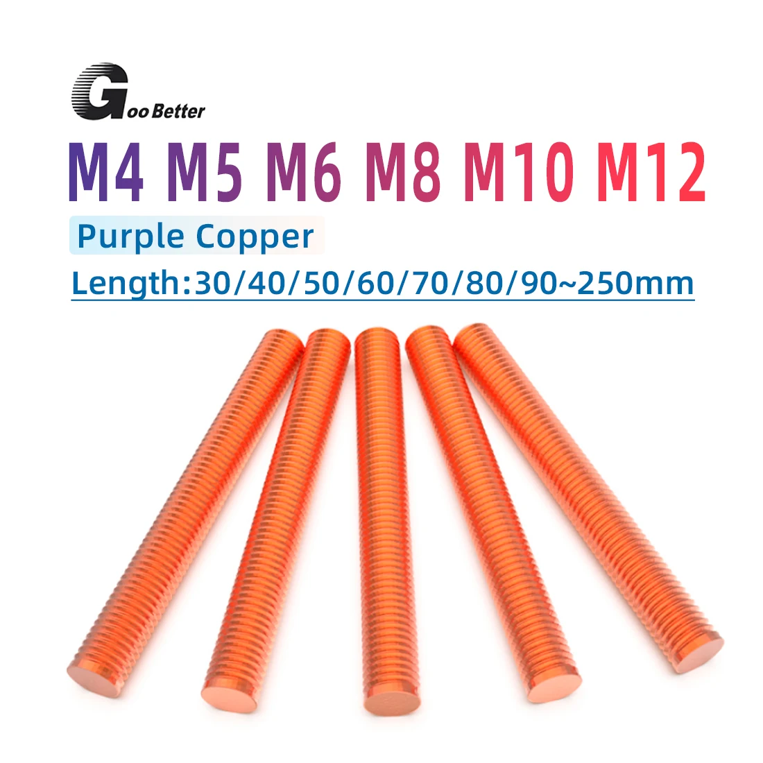 

Медные резьбовые стержни GooBetter M4-M12