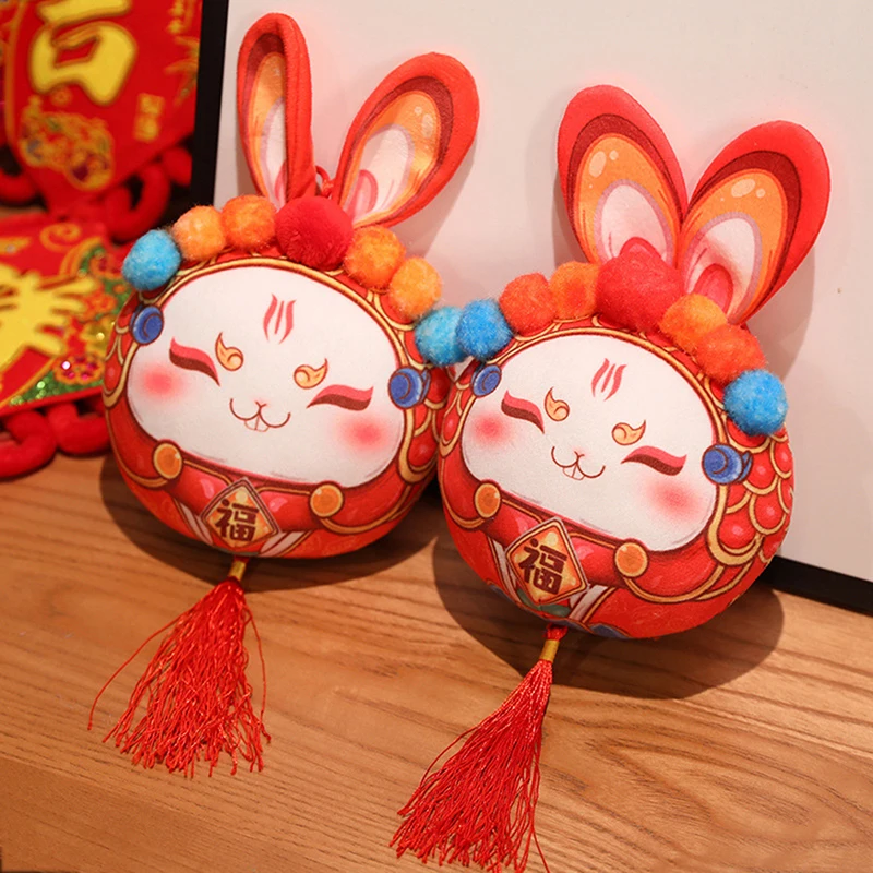 

Китайский Знак зодиака, кролик форчуна на новый год, костюм Тан, милый кролик, домашний декор, мягкая игрушка, креативное украшение, особый п...