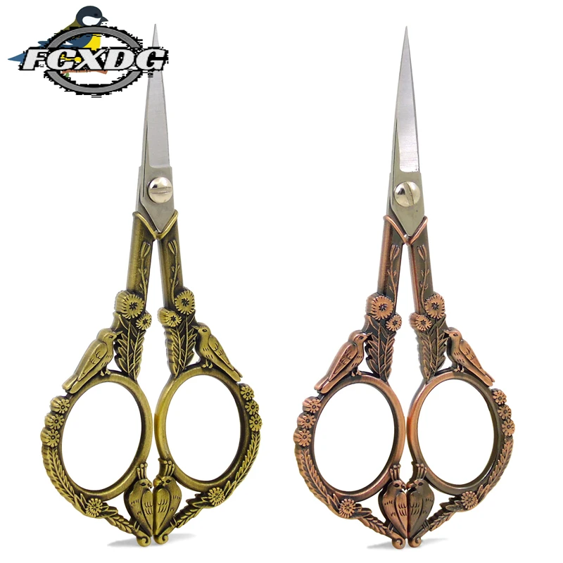 

2021 New High Quality Retro Sewing Tailor Scissors Sharp Stainless Steel Antique Scissors Sewing Tools Small Embroidery Scissors