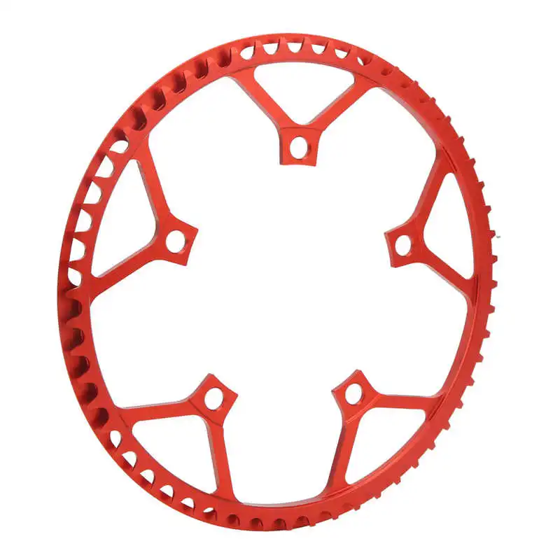 

Bike Chainwheel 56T Aluminum Alloy Red 130BCD Bike Chainring Accurate Size Safe Guard for Replacement