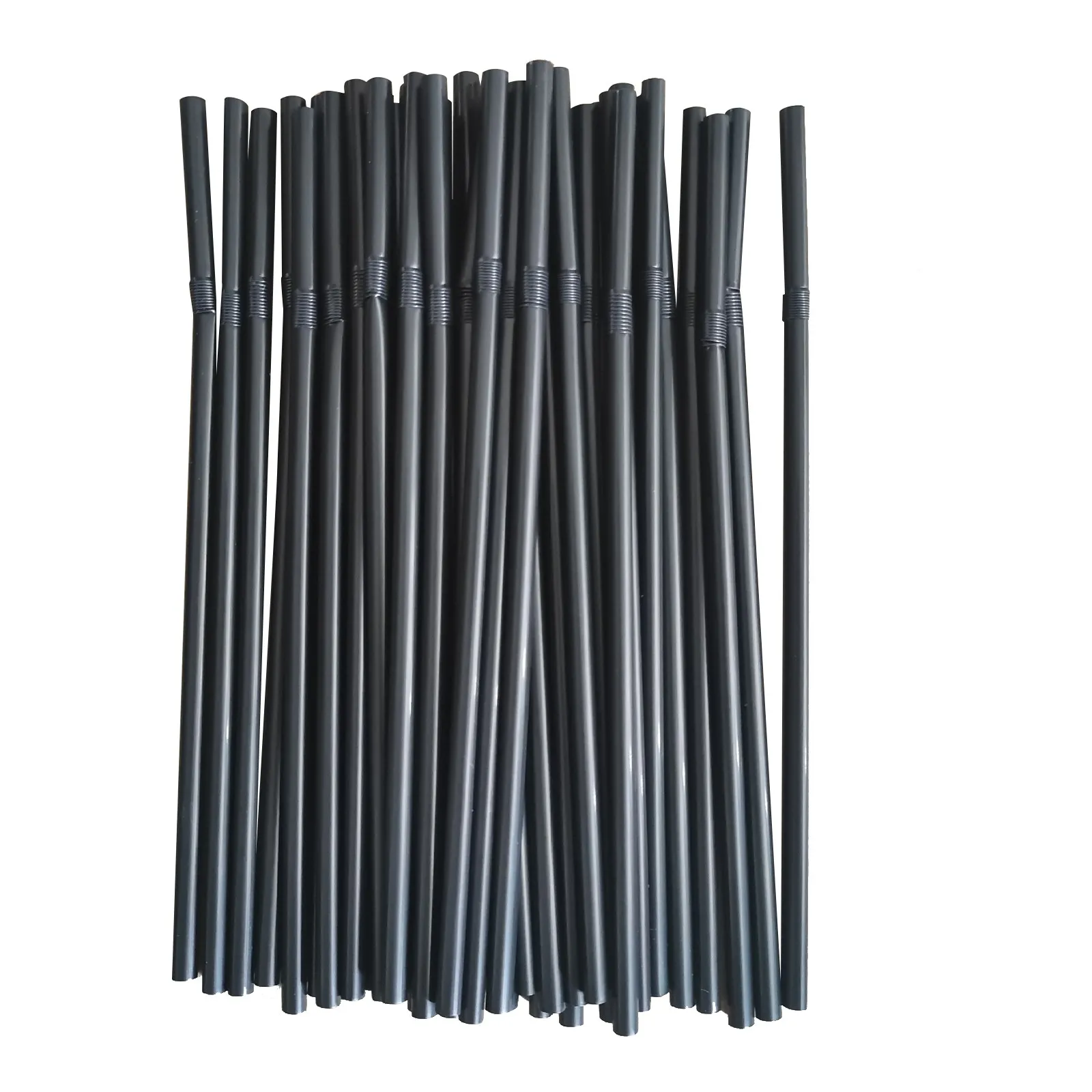 

100pcs 6 X 210 MM Disposable Plastic Black Cocktail Straws Soft Straws Crazy Glasses Straws Fat Straws Drinking Disposable