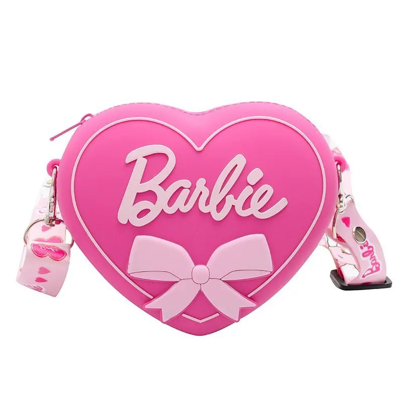 

Barbie Kids Bag Eco-friendly Silicone Cartoon Cute Love Bag Handbag Cross-body Coin Purse for Kids Gift Children's Day