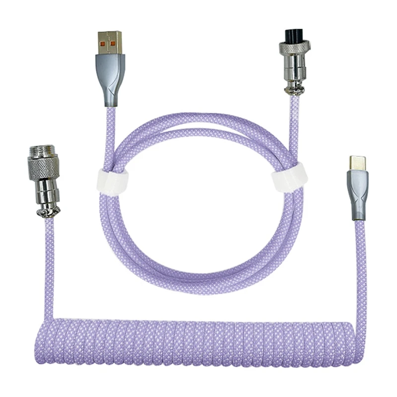 

Кабель передачи данных с Type-C на USB, механическая клавиатура, спиральный кабель для авиакомпании, кабель для игровой клавиатуры, пружинный ка...