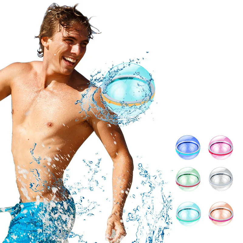 

20Pcs Funny Water Balloon Toy Transparent Refillable Plastic Beach Playing Water Splash Ball Party Supplies