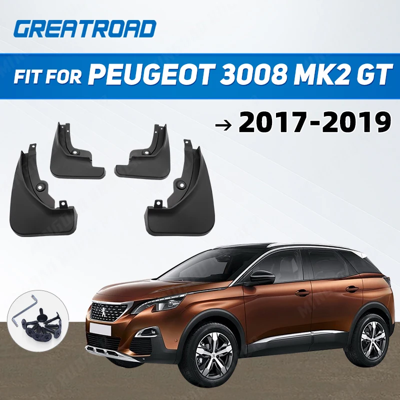 

Для Peugeot 3008 Mk2 GT 2017 2018 2019 автомобильные брызговики на крыло брызговики брызговики автоаксессуары