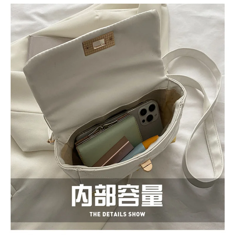 Fashion Luggage Women's Handbags Crossbody NEW Western Style Personalized Embroidery Thread Rivet PU Casual Black Ladies Bolsos